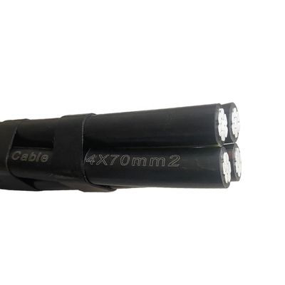 Aluminum Conductor LV Abc Cable XLPE PE LDPE PVC Insulated Overhead Duplex Triplex Quadruplex Service Drop Cable 4x70mm2 50mm2