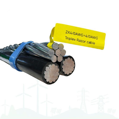 Aluminum Conductor LV Power Abc Cable XLPE PE LDPE PVC Insulated Overhead Duplex Triplex Quadruplex Service Drop Cable