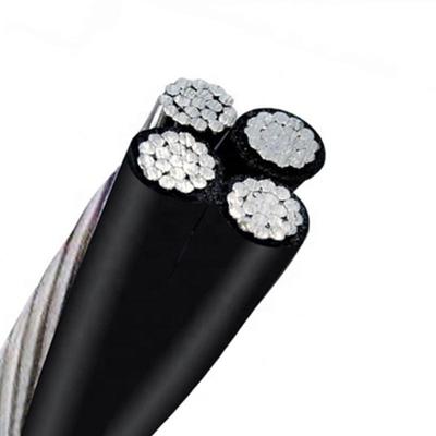 Aluminum Conductor Abc Cable XLPE PE LDPE PVC Insulated Overhead Duplex Triplex Quadruplex Service Drop Cable 4x70mm2 50mm2