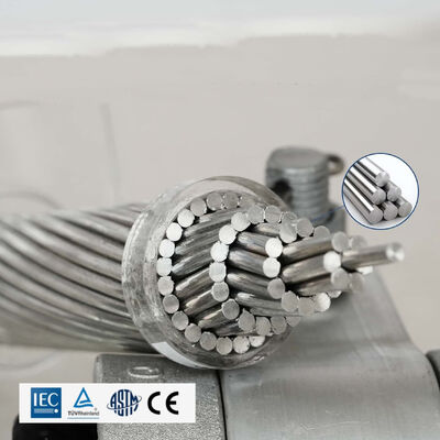 IEC 61089 Bare Stranded ACSR Conductor Aluminum Steel Reinforced Cable with Galvanized Steel Core for Overhead Lines