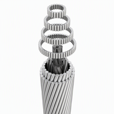 ACSR Bare Conductor 25/4 Aluminum Conductor Steel Reinforced Wire for Overhead Power Lines