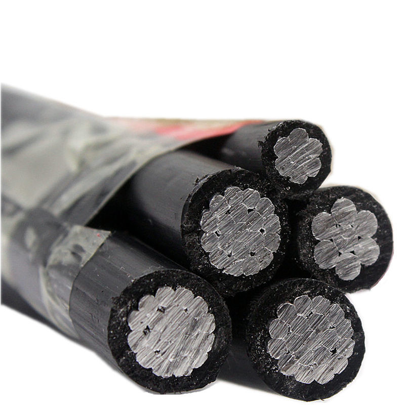 3+2 Core Low Voltage Aerial Bundled Cable With Street Lighting Conductor