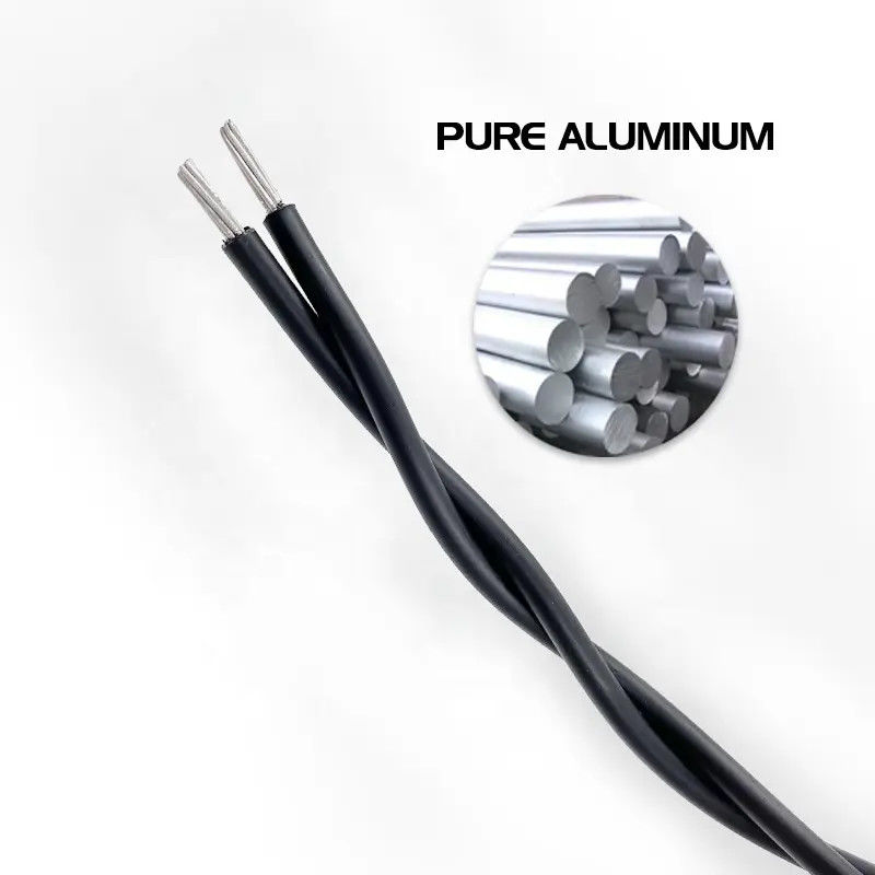 Braid Flexible 2*16 4*25mm2 Twisted Aerial Bundled Cable ABC Aluminum Overhead Round Cable PVC XLPE Insulated Cable